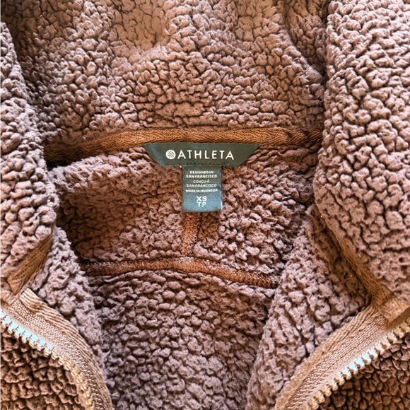 Athleta Dark Brown Teddy Zip Jacket - Picture 4 of 4